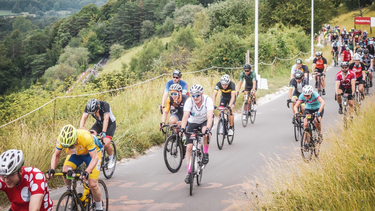Climbing Box Hill in the 2019 Prudential RideLondon 100