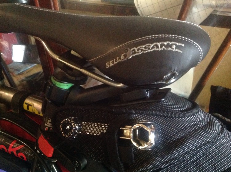 Tear to edge of saddle