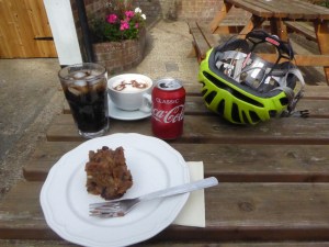 My first helping of bread pudding