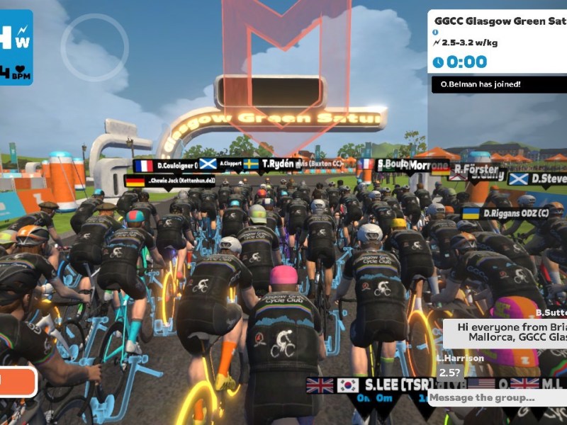 Glasgow Green Cycle Club and&nbsp;Zwift